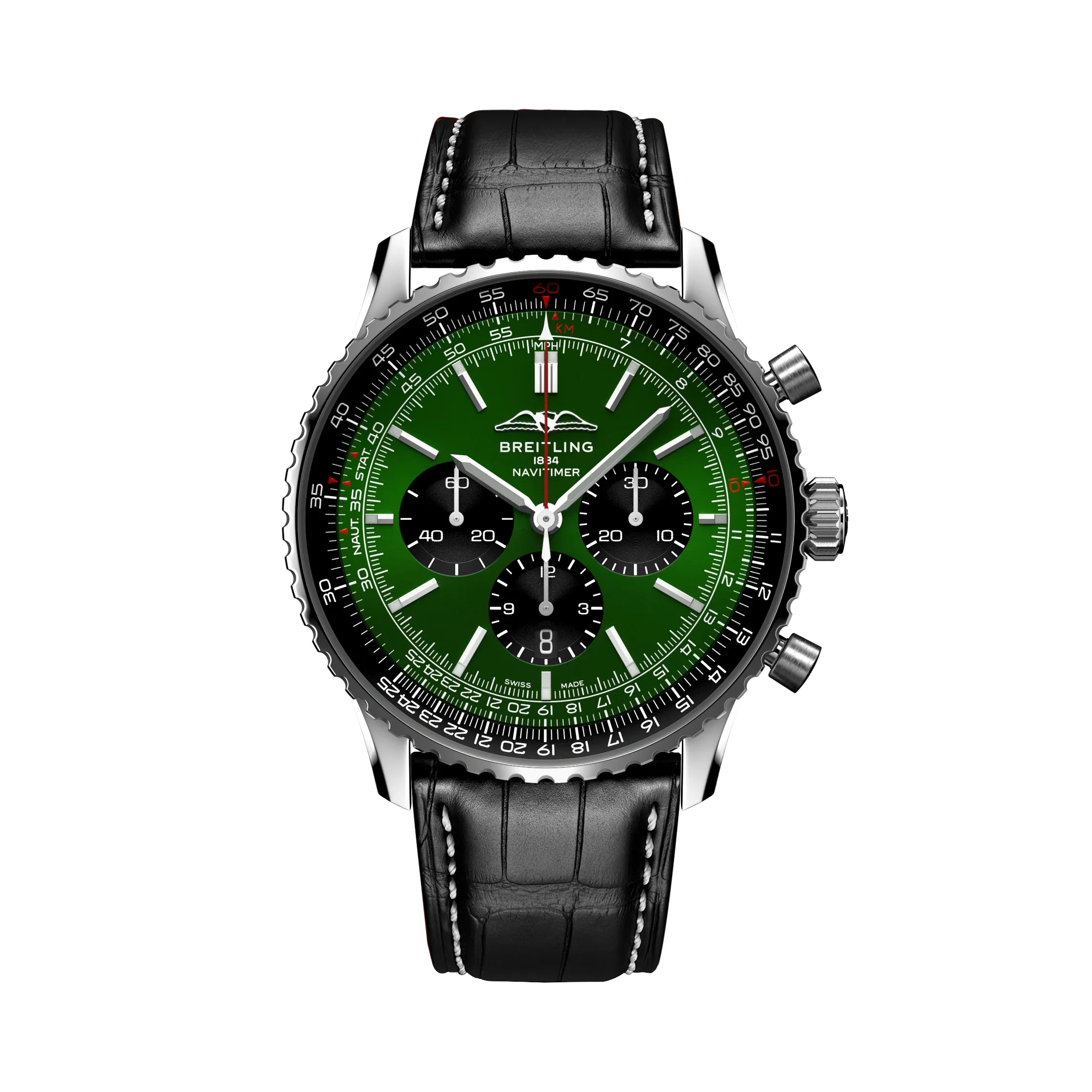 Navitimer B01 Chronograph 46- Stainless Steel/Green | Provident
