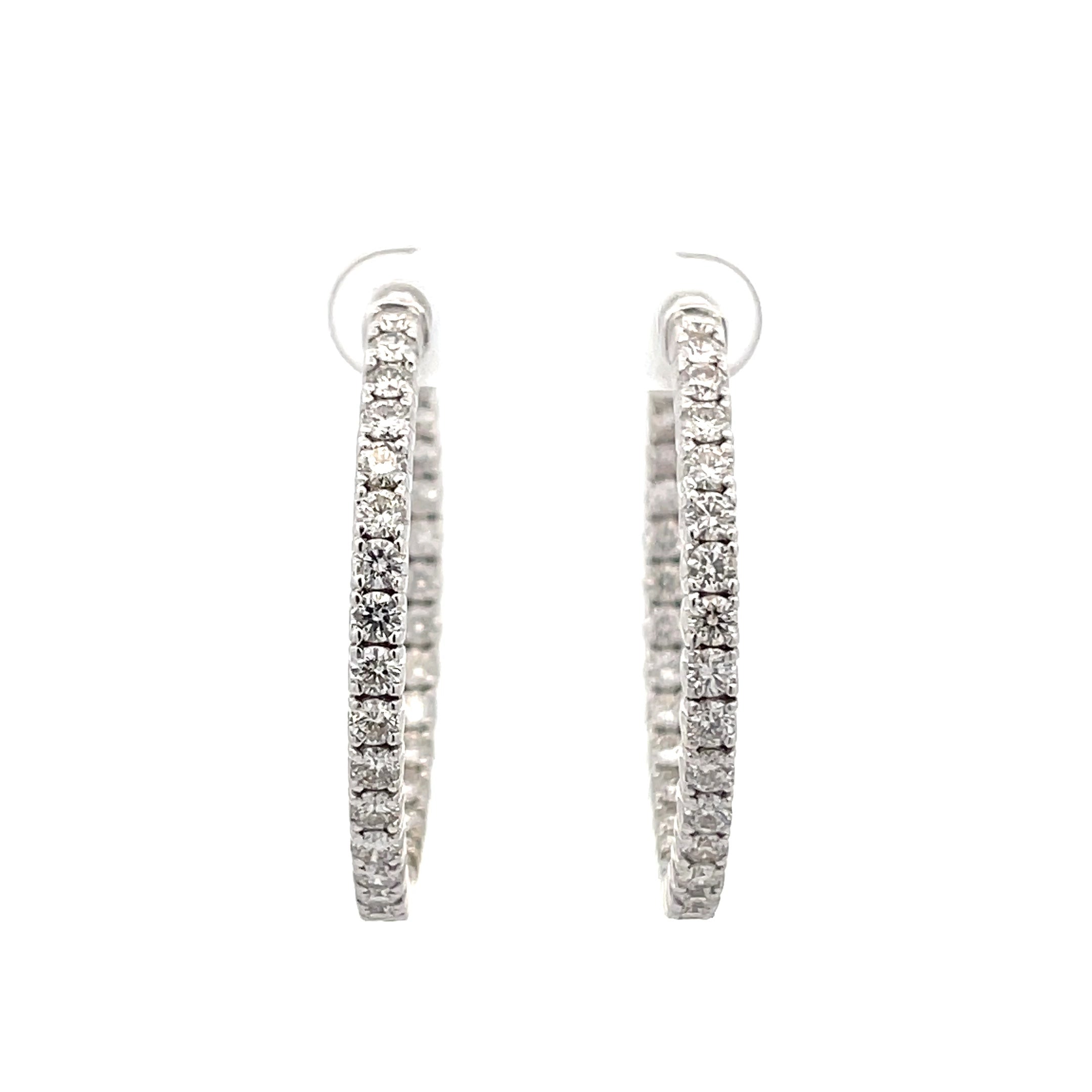 Diamond Inside Out Hoop Earrings