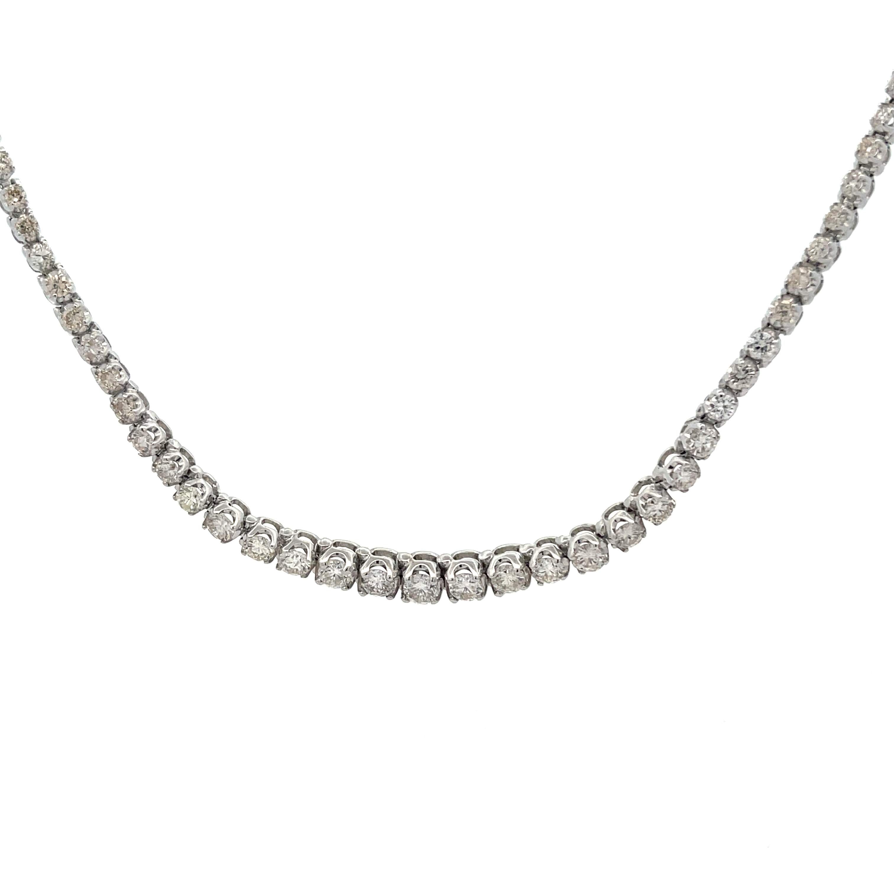 Graduated Diamond Tennis Necklace