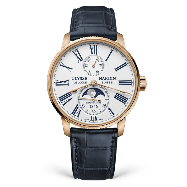 Marine Torpilleur Moonphase 42mm Rose Gold - Provident Jewelry
