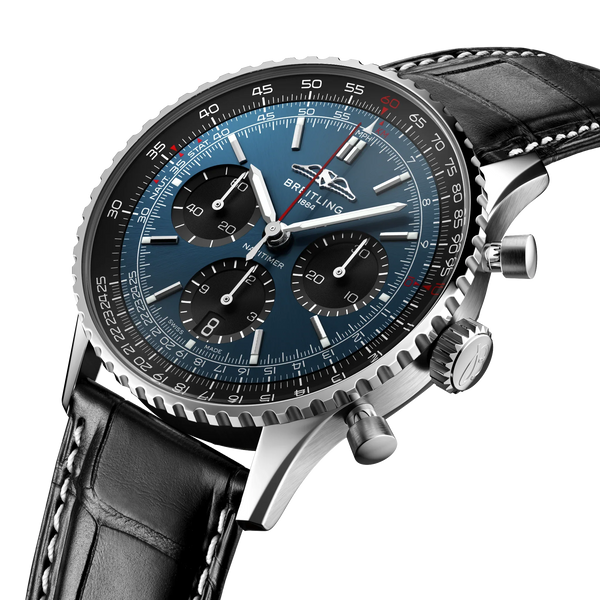 Navitimer B01 Chronograph 41- Stainless Steel/Navy Blue - Provident Jewelry