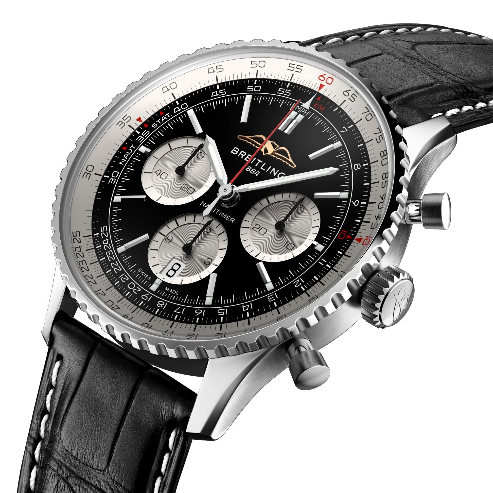 Navitimer B01 Chronograph 43- Stainless Steel/Black - Provident Jewelry