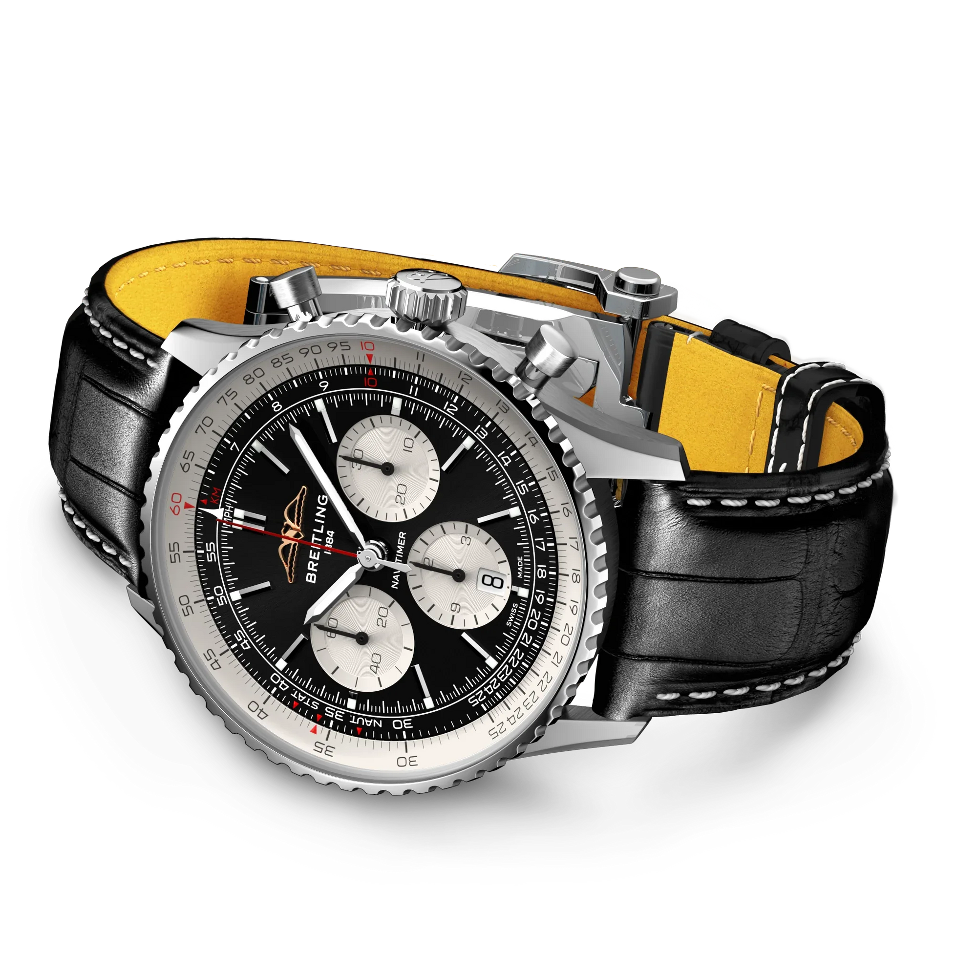 Navitimer B01 Chronograph 43- Stainless Steel/Black - Provident Jewelry