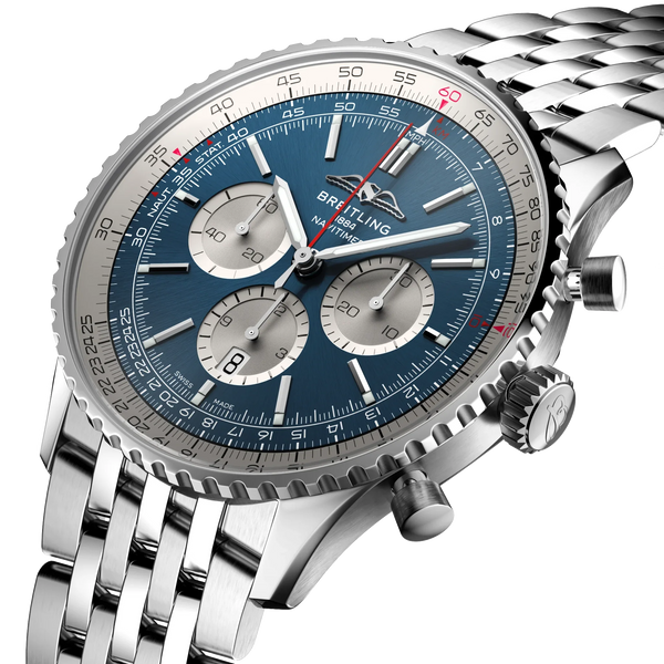 Navitimer B01 Chronograph 46- Stainless Steel/Blue - Provident Jewelry