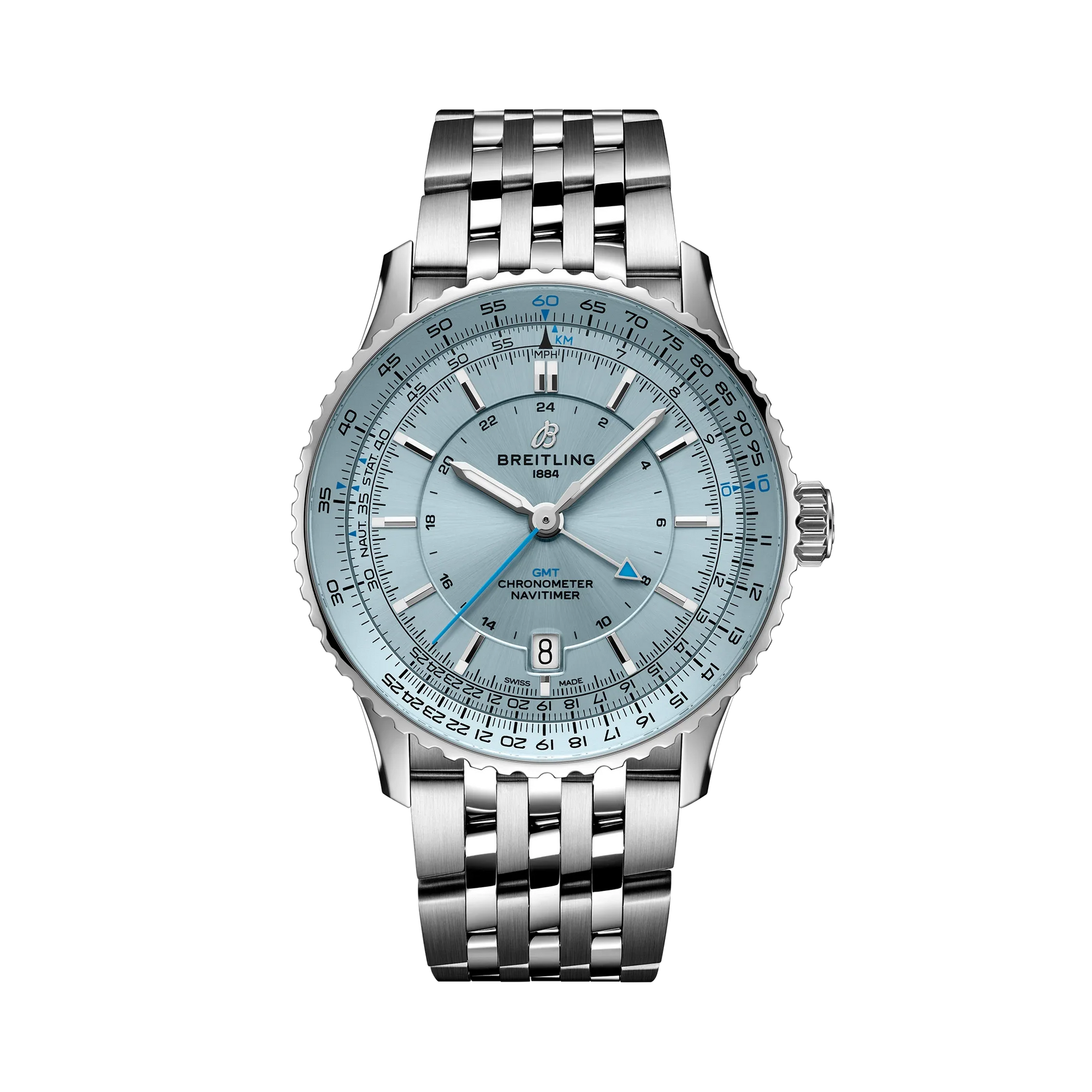 Navitimer Gmt Navitimer Automatic GMT 41- Stainless Steel/Ice Blue | Provident Jewelry