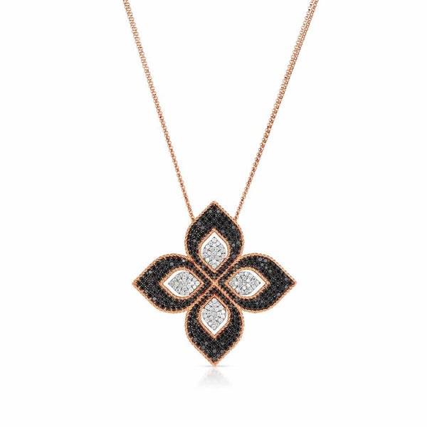 Roberto Coin Rose Gold Ventian Flower Necklace - Provident Jewelry