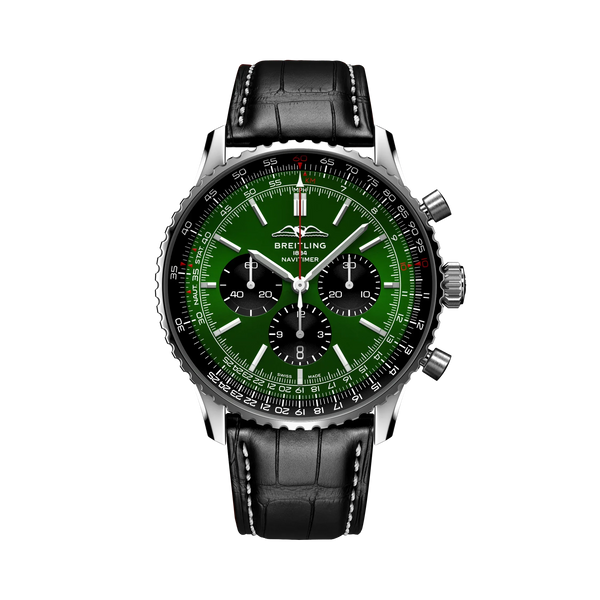 Navitimer B01 Chronograph 46- Stainless Steel/Green - Provident Jewelry
