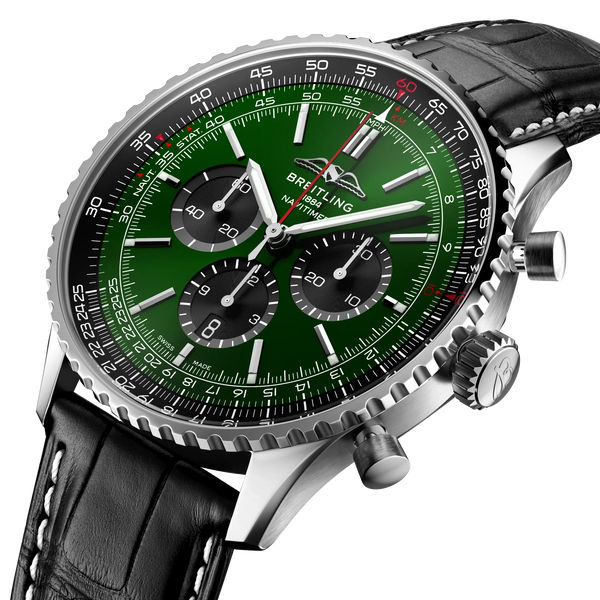 Navitimer B01 Chronograph 46- Stainless Steel/Green - Provident Jewelry