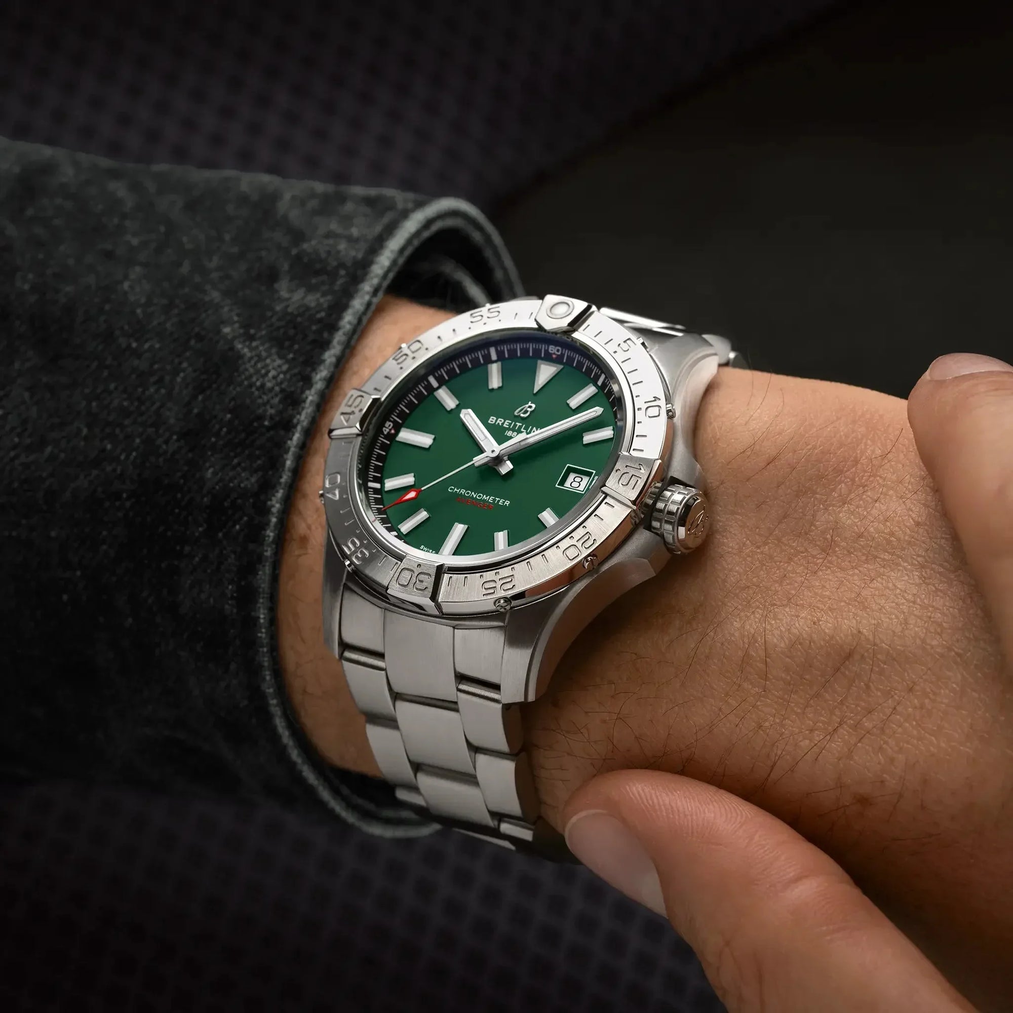 Avenger Automatic 42- Stainless Steel/ Green Dial - Provident Jewelry