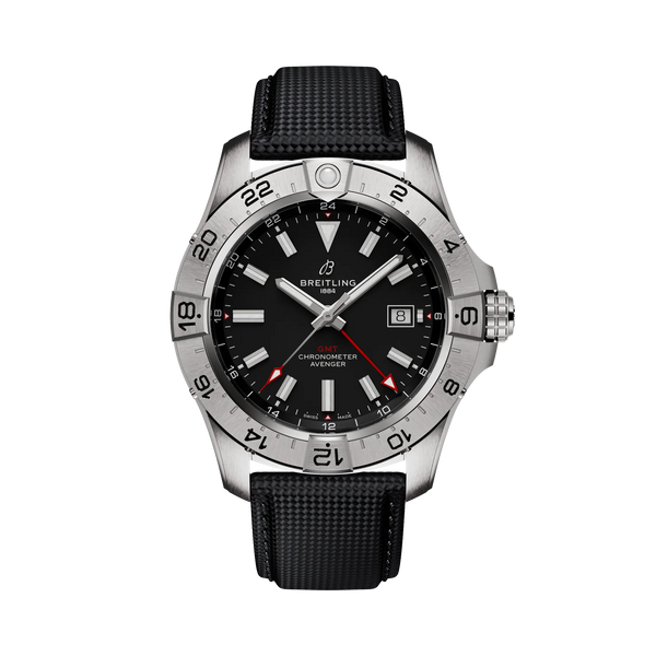 Avenger Automatic GMT 44- Stainless Steel/Black - Provident Jewelry