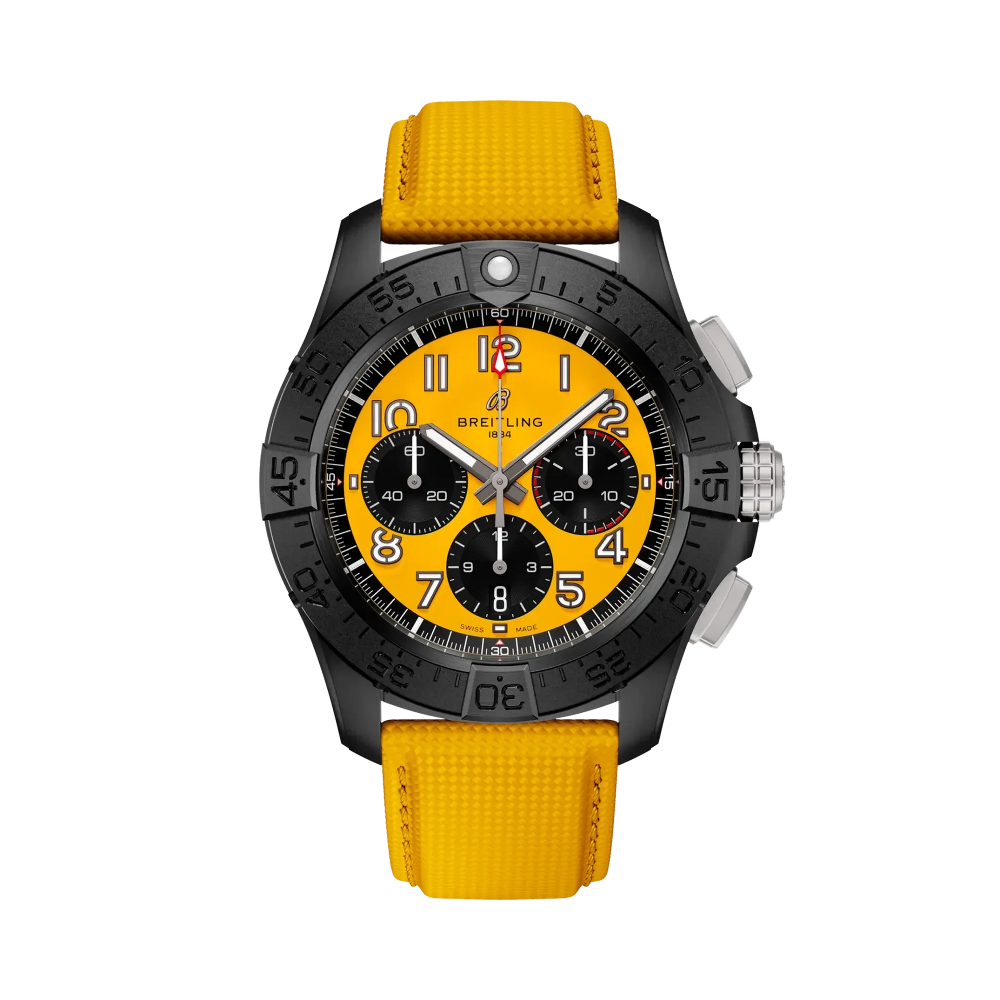 Avenger B01 Chronograph 44 Night Mission- Ceramic/ Yellow - Provident Jewelry