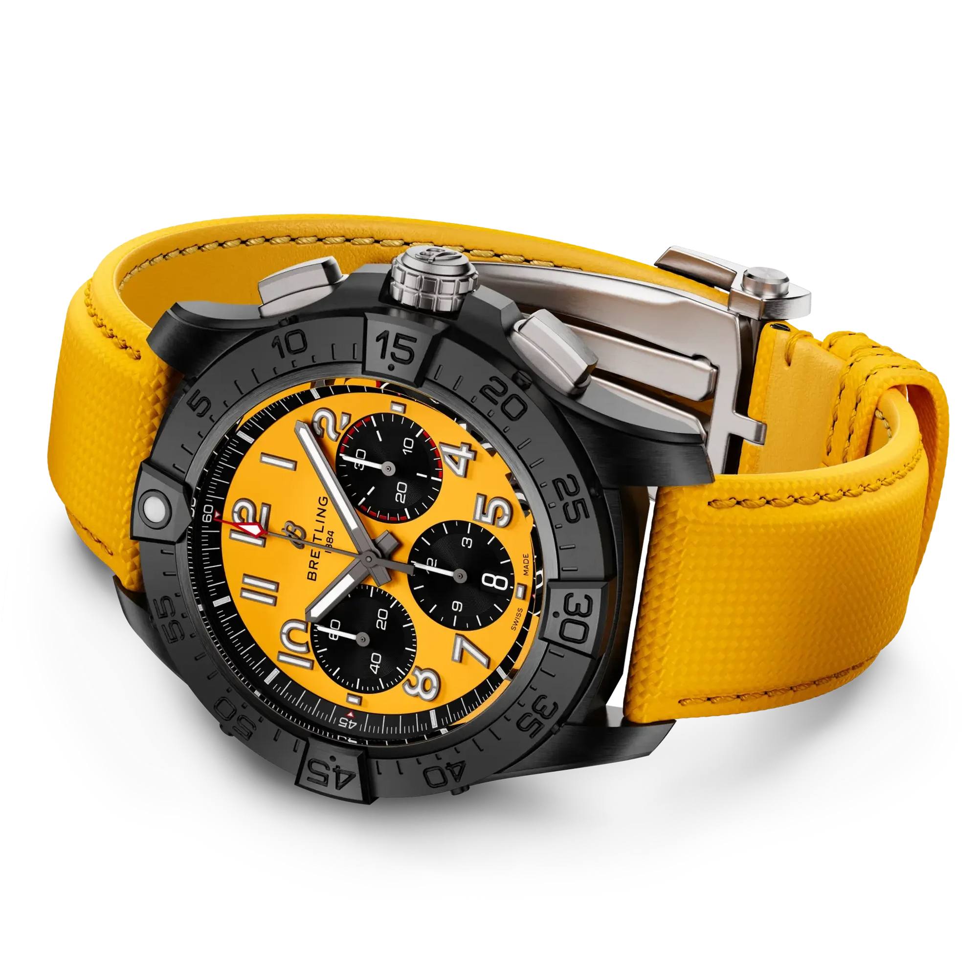 Avenger B01 Chronograph 44 Night Mission- Ceramic/ Yellow - Provident Jewelry
