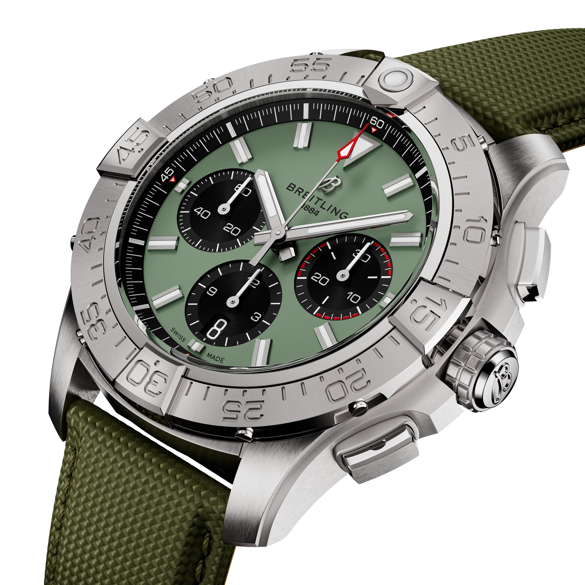 Avenger B01 Chronograph 44- Stainless Steel/Green - Provident Jewelry