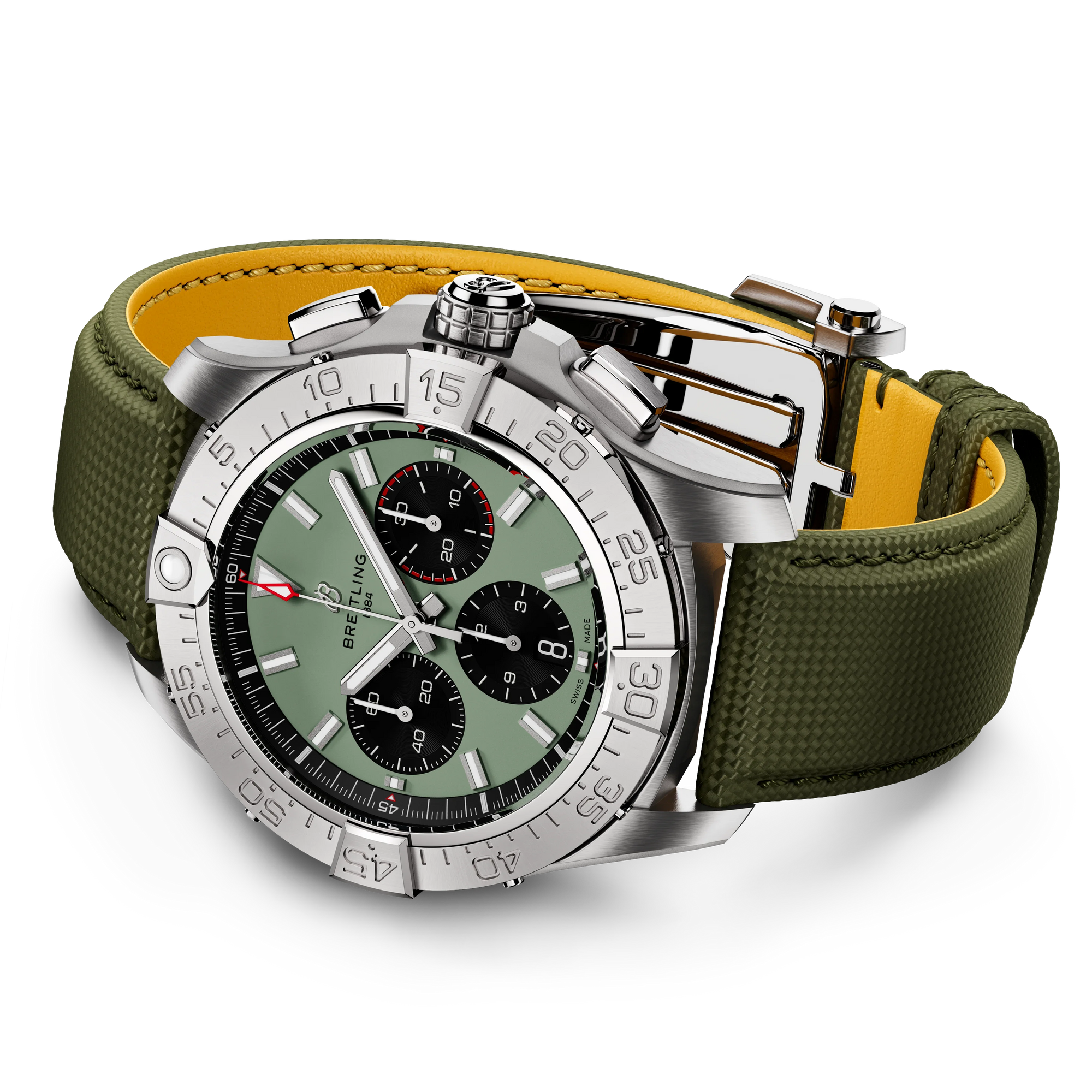 Avenger B01 Chronograph 44- Stainless Steel/Green - Provident Jewelry