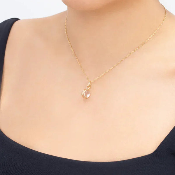 Prisma Small Crystal Quartz Pendant Brillant Chain Necklace - Provident Jewelry