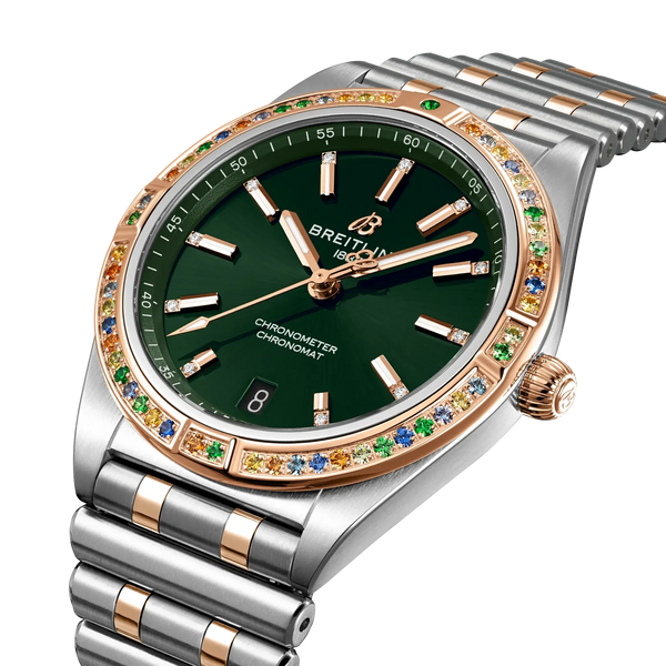 Chronomat Automatic 36 South Sea- Stainless Steel & 18k Red Gold/ Dark Green Dial - Provident Jewelry