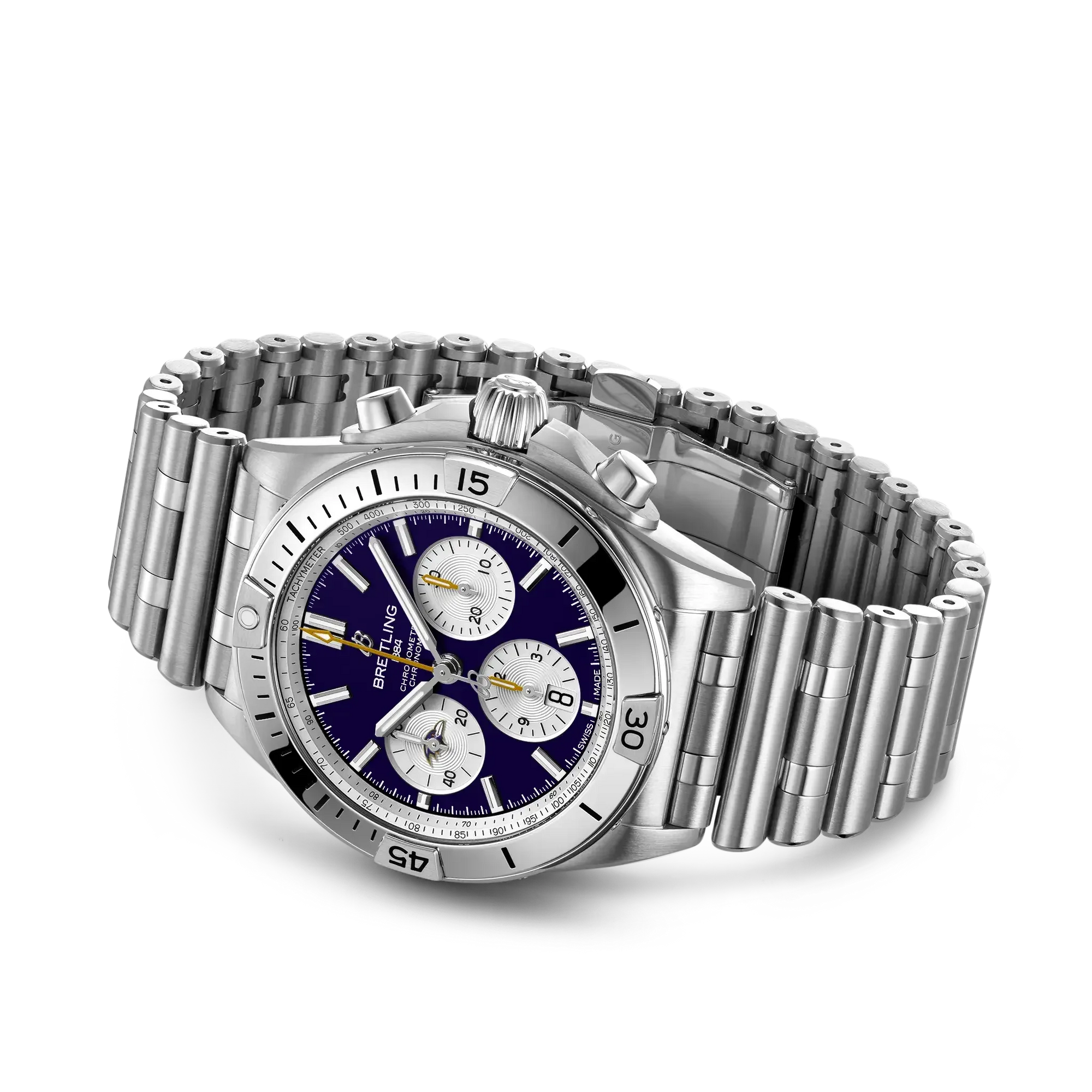 Chronomat B01 42 NFL Baltimore Ravens Edition- Stainless Steel/ Purple Dial - Provident Jewelry