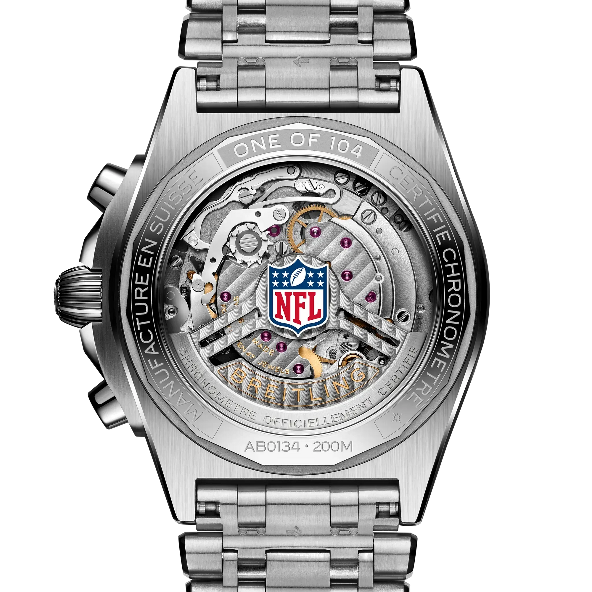 Chronomat B01 42 NFL Baltimore Ravens Edition- Stainless Steel/ Purple Dial - Provident Jewelry