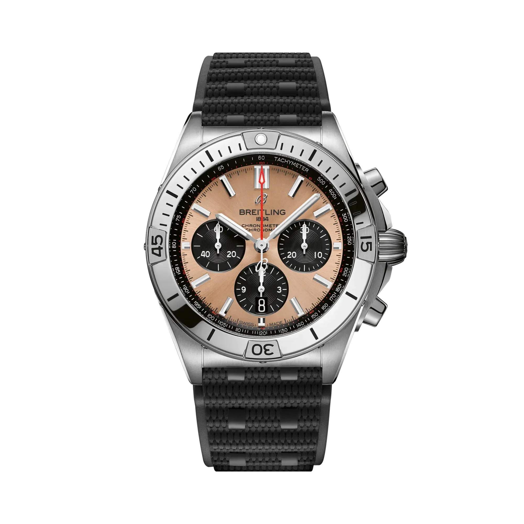 Chronomat B01 42- Stainless Steel/ Black Strap - Provident Jewelry