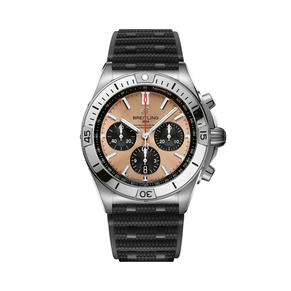 Chronomat B01 42- Stainless Steel/ Black Strap - Provident Jewelry