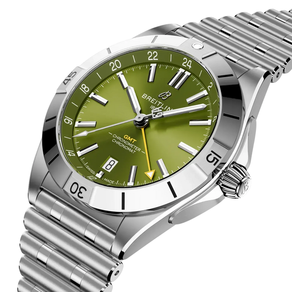 Chronomat Automatic GMT 40 Giannis Antetokounmpo- Stainless Steel/ Green Dial - Provident Jewelry