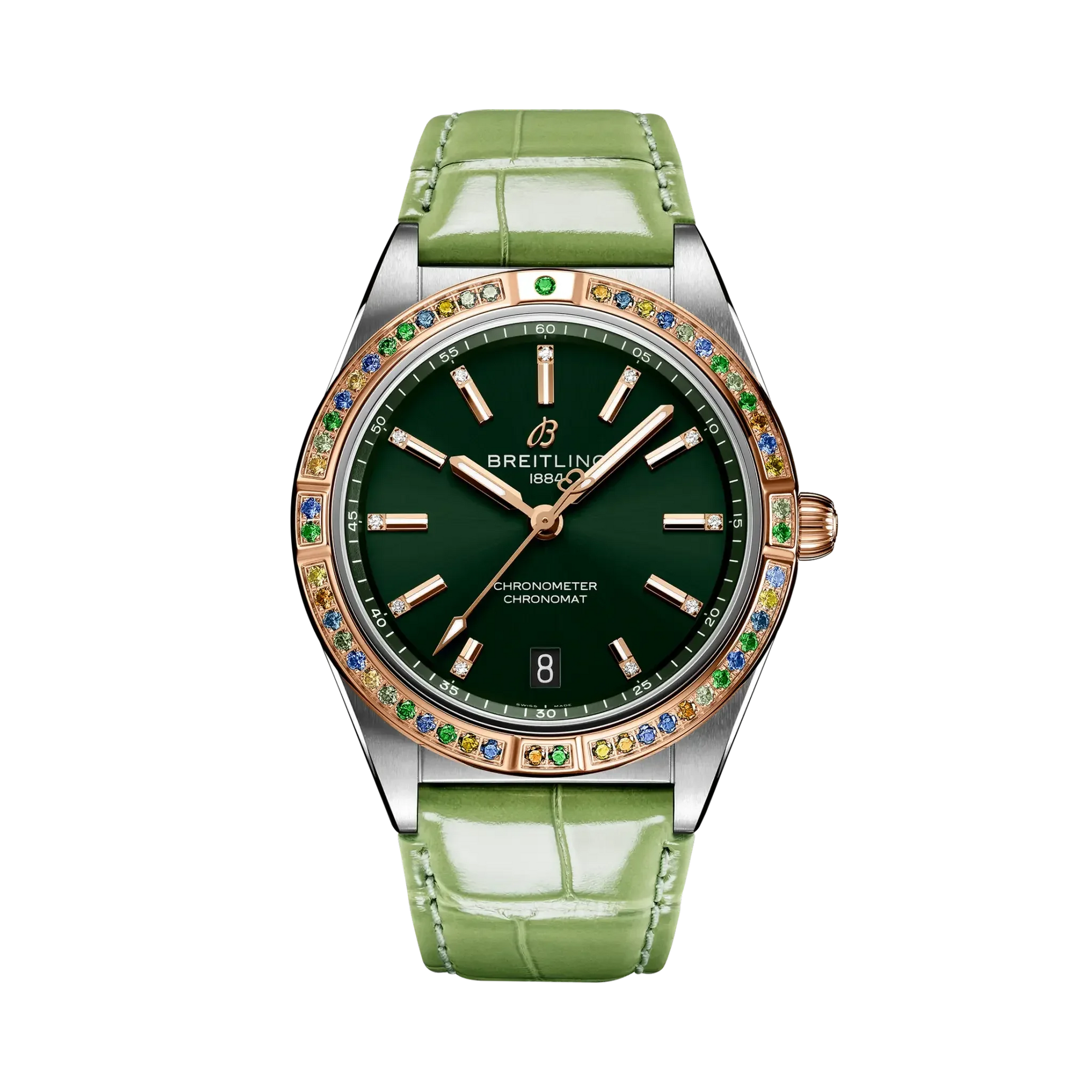 Chronomat Automatic 36 South Sea- Stainless Steel & 18k Red Gold/ Green - Provident Jewelry