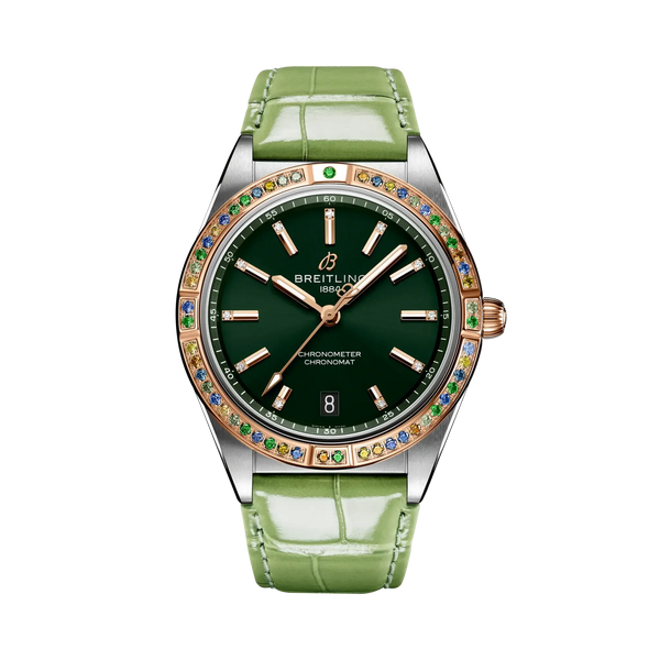 Chronomat Automatic 36 South Sea- Stainless Steel & 18k Red Gold/ Green - Provident Jewelry