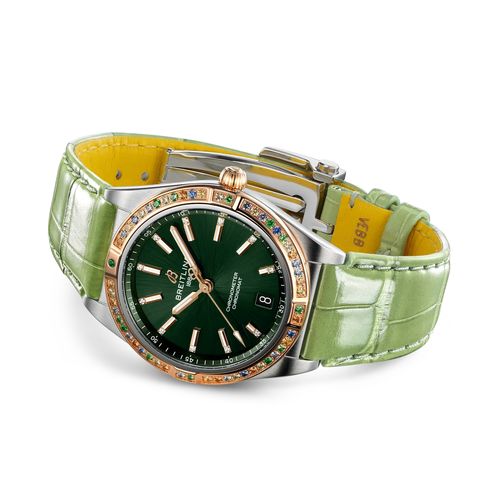 Chronomat Automatic 36 South Sea- Stainless Steel & 18k Red Gold/ Green - Provident Jewelry