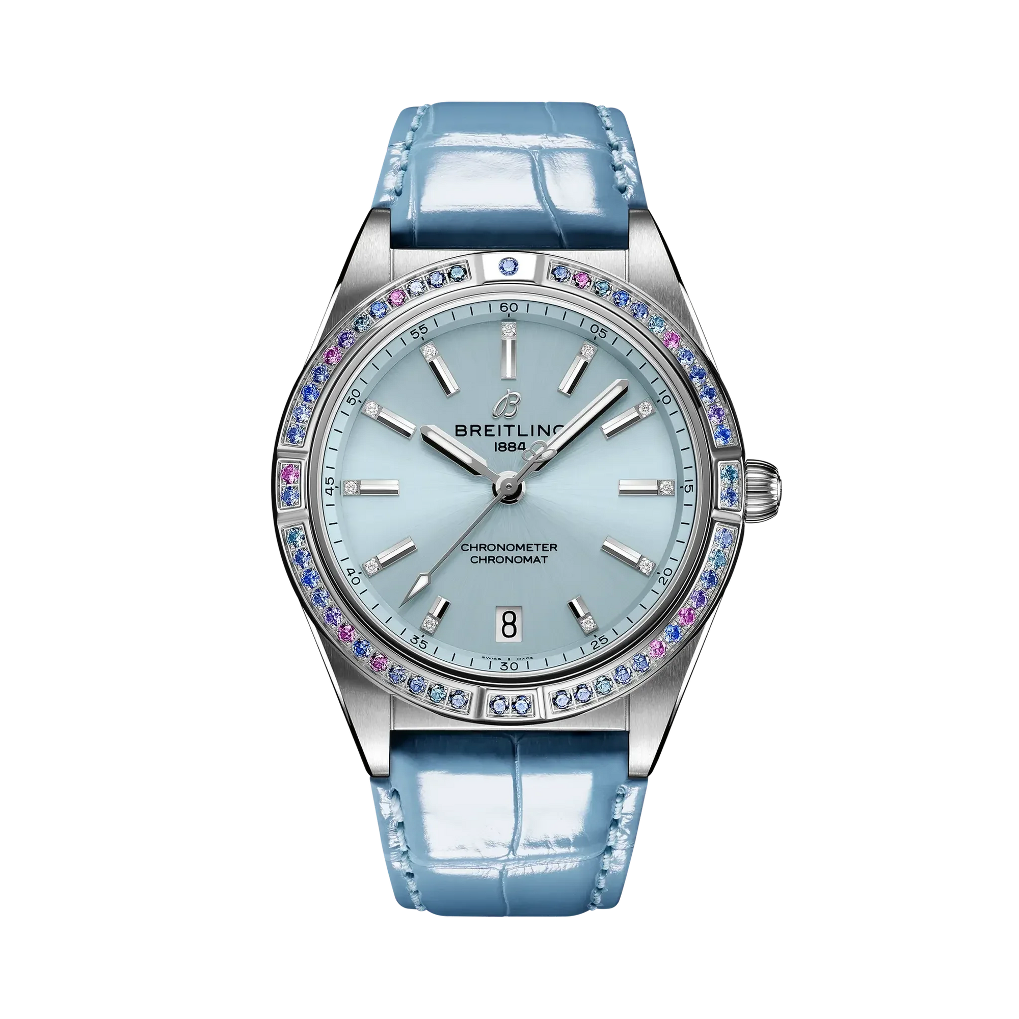 Chronomat Automatic 36 South Sea- Stainless Steel & 18k White Gold/ Blue - Provident Jewelry