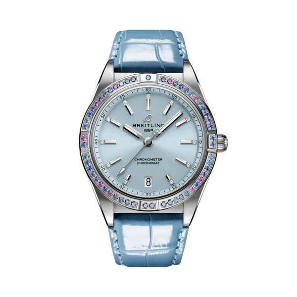 Chronomat Automatic 36 South Sea- Stainless Steel & 18k White Gold/ Blue - Provident Jewelry