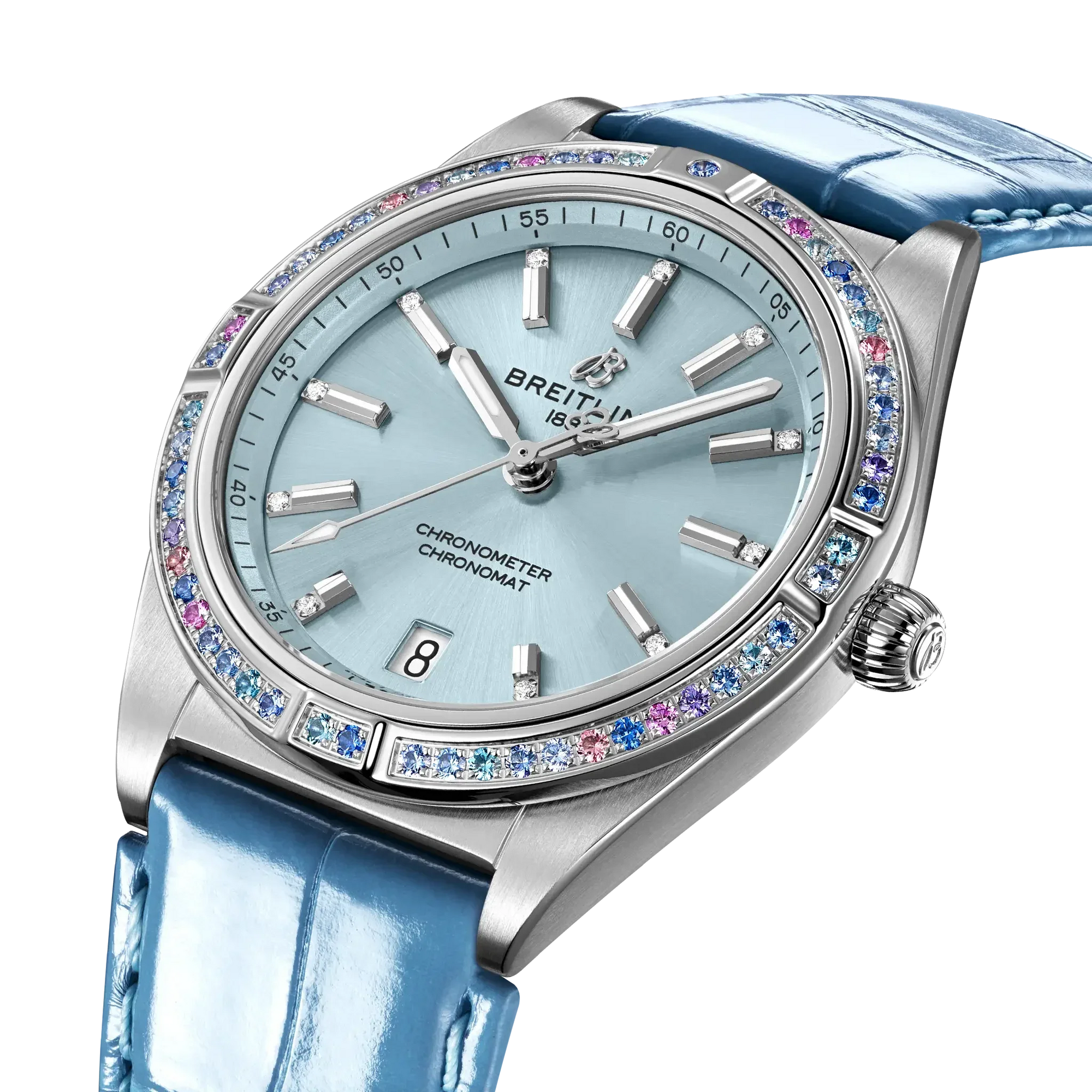 Chronomat Automatic 36 South Sea- Stainless Steel & 18k White Gold/ Blue - Provident Jewelry