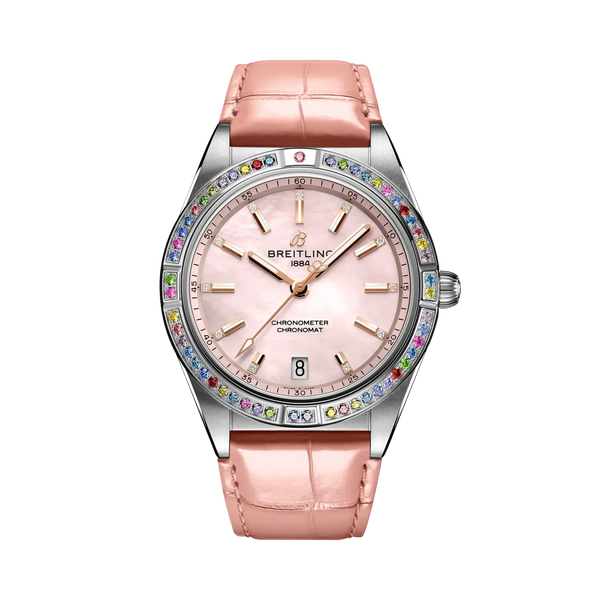 Chronomat Automatic 36 South Sea- Stainless Steel & 18k White Gold/ Pink - Provident Jewelry