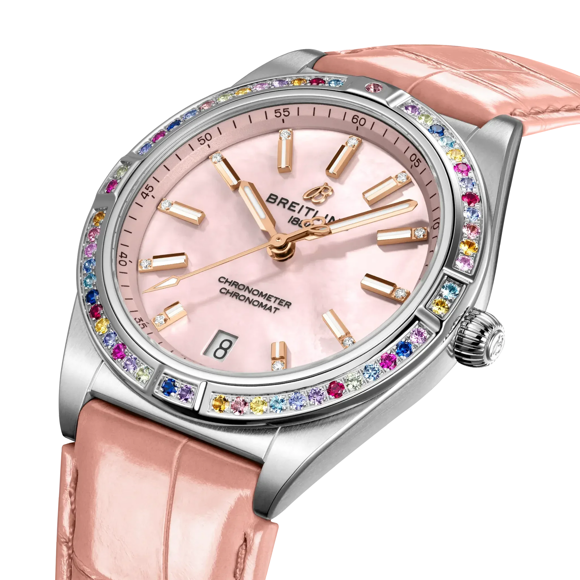 Chronomat Automatic 36 South Sea- Stainless Steel & 18k White Gold/ Pink - Provident Jewelry