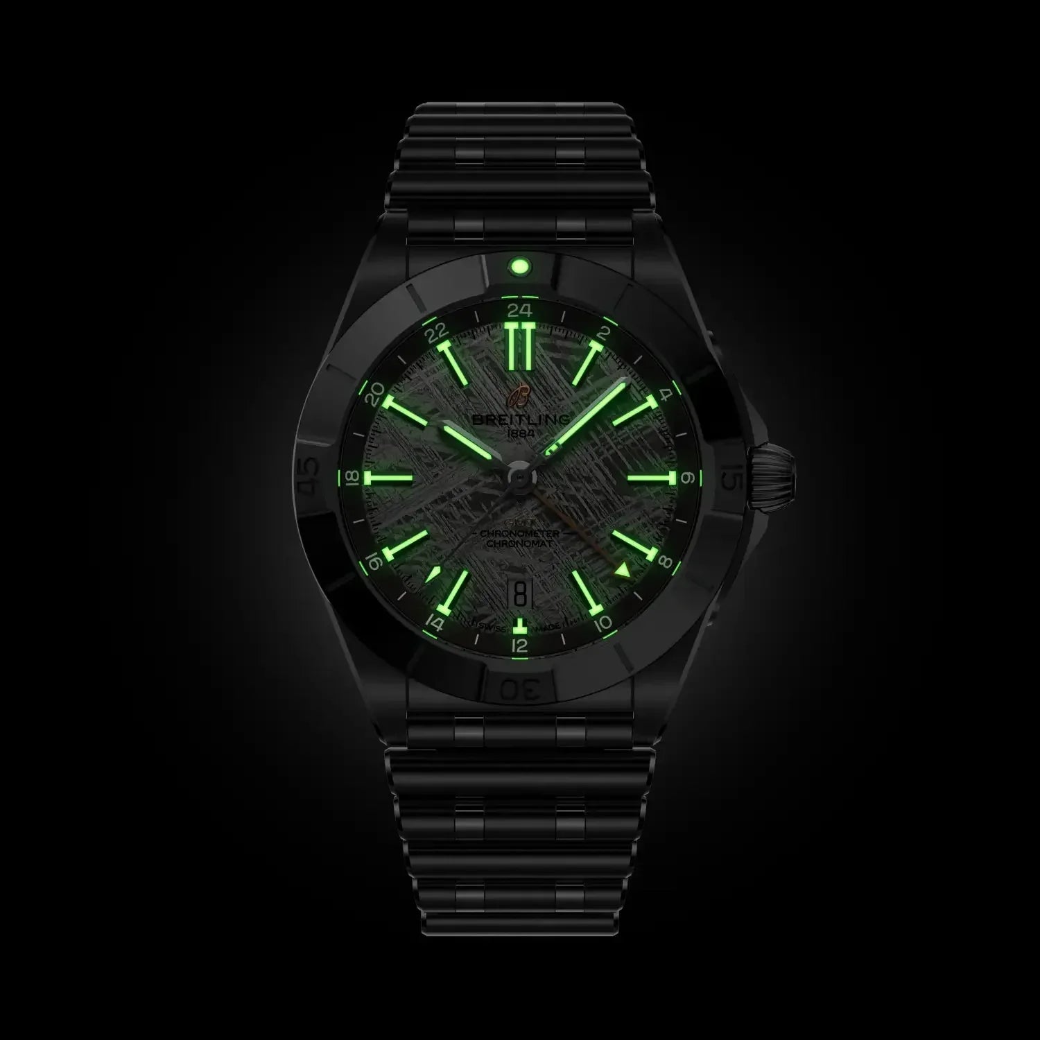 Chronomat Automatic GMT 40 Erling Haaland- Stainless Steel & Platinum- (Sold Out) - Provident Jewelry