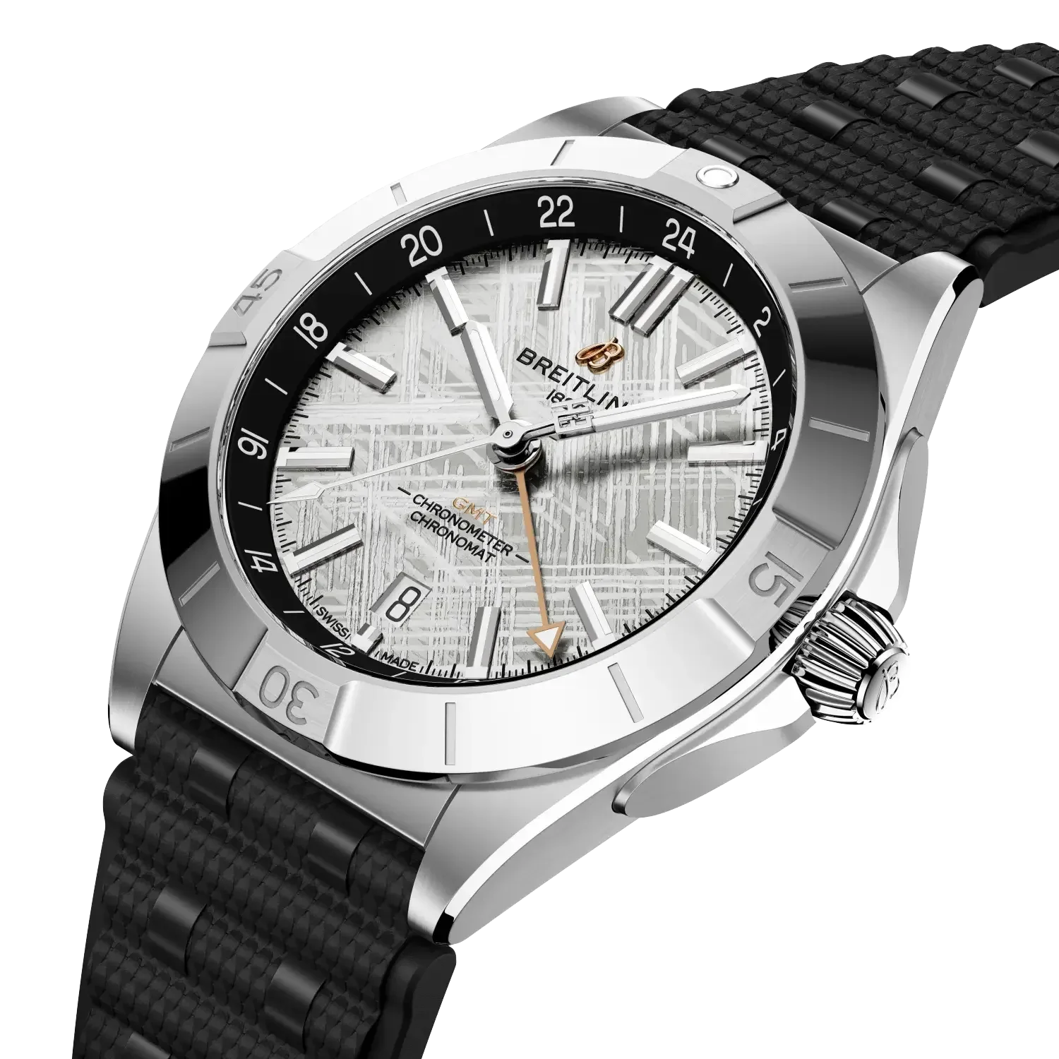 Chronomat Automatic GMT 40 Erling Haaland- Stainless Steel & Platinum/ Black (Sold Out) - Provident Jewelry