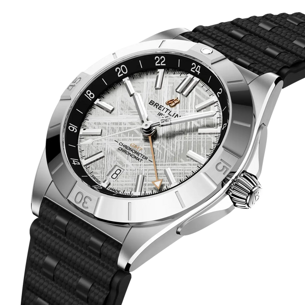 Chronomat Automatic GMT 40 Erling Haaland- Stainless Steel & Platinum/ Black (Sold Out) - Provident Jewelry