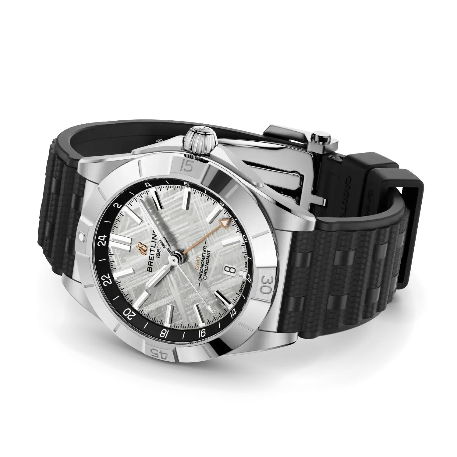 Chronomat Automatic GMT 40 Erling Haaland- Stainless Steel & Platinum/ Black (Sold Out) - Provident Jewelry