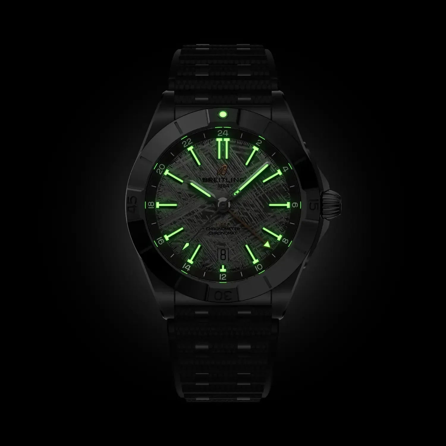 Chronomat Automatic GMT 40 Erling Haaland- Stainless Steel & Platinum/ Black (Sold Out) - Provident Jewelry