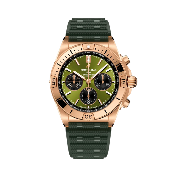 Chronomat B01 42 Giannis Antetokounmpo- 18k Red Gold/ Green Dial - Provident Jewelry