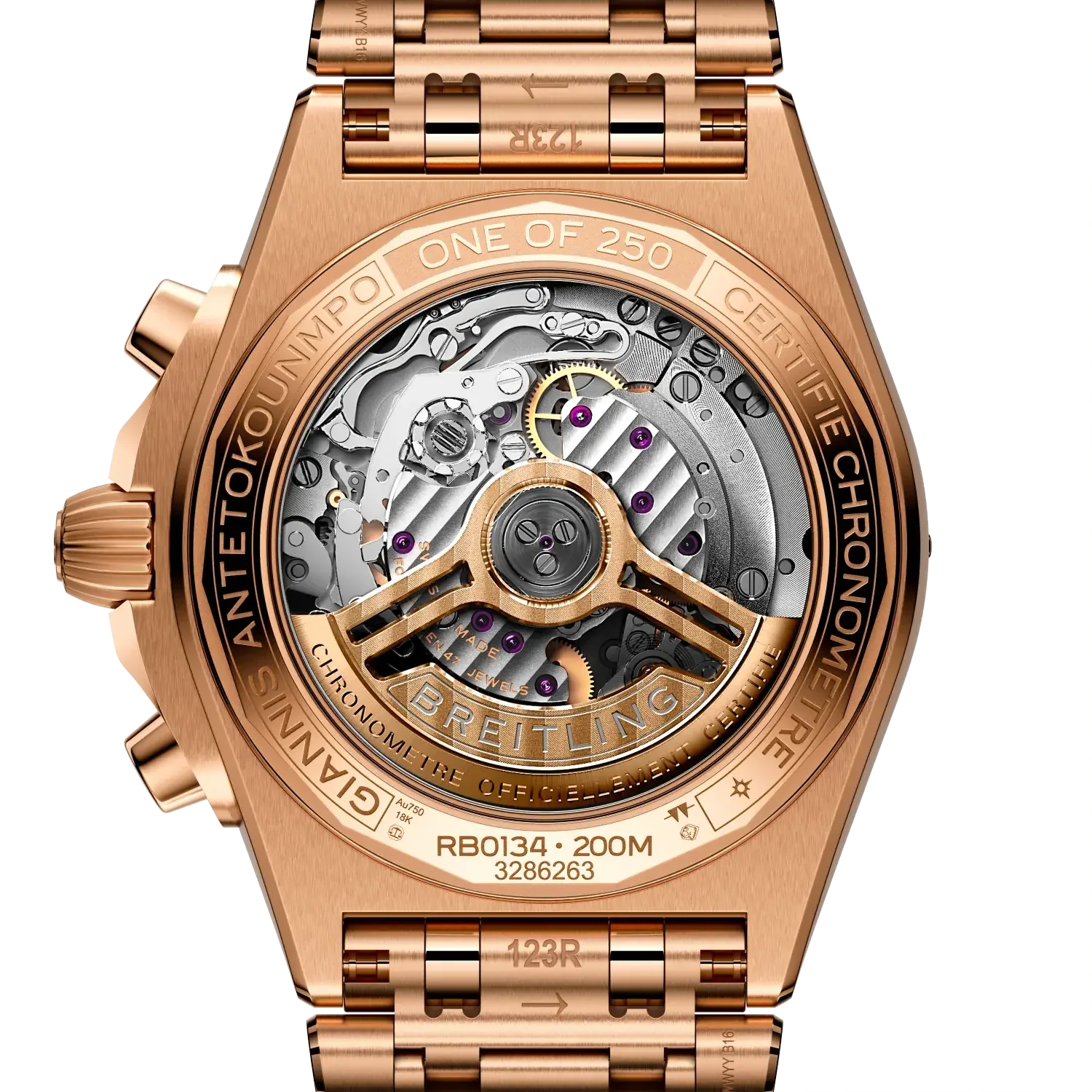 Chronomat B01 42 Giannis Antetokounmpo- 18k Red Gold - Provident Jewelry