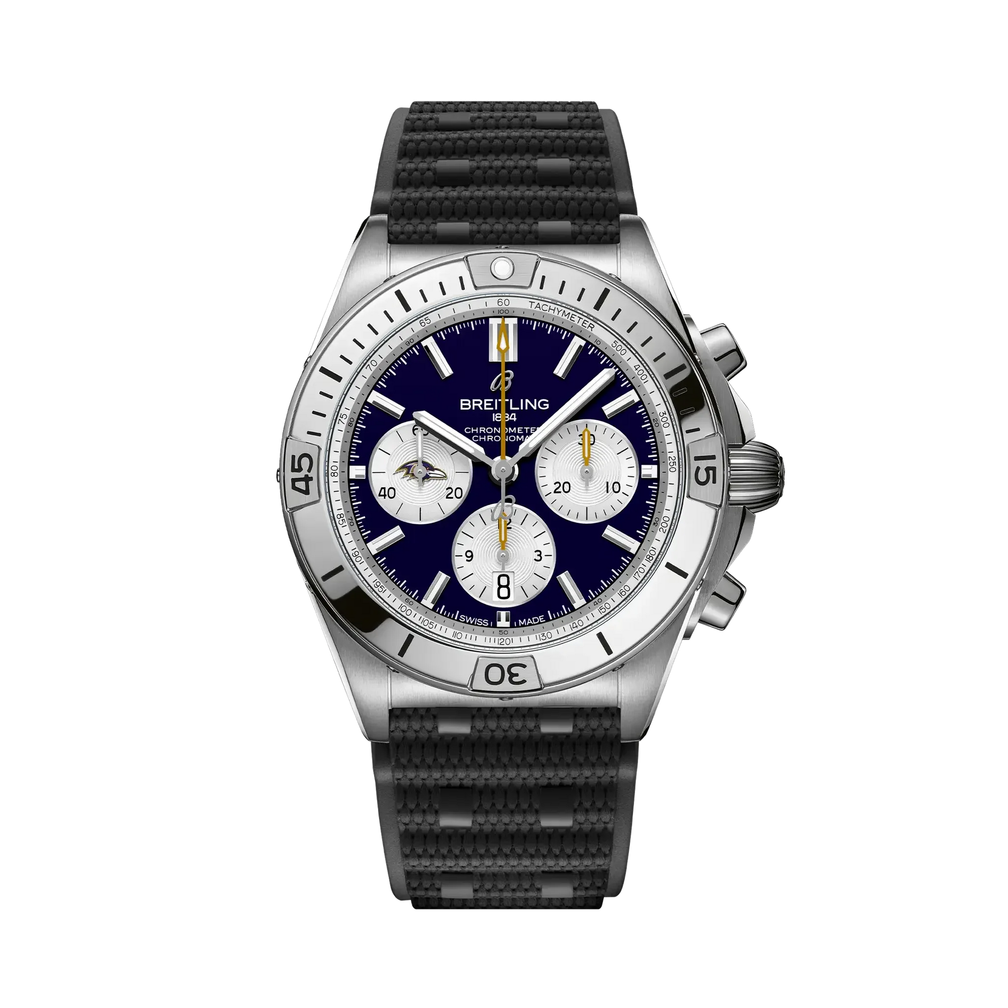 Chronomat B01 42 NFL Baltimore Ravens Edition- Black Strap/ Purple Dial - Provident Jewelry