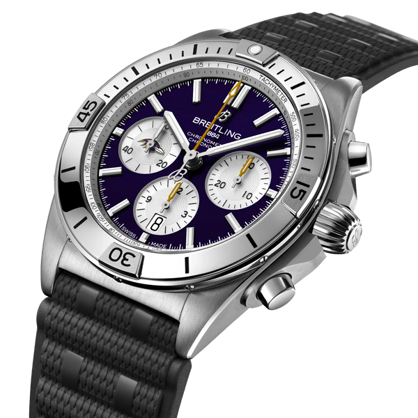 Chronomat B01 42 NFL Baltimore Ravens Edition- Black Strap/ Purple Dial - Provident Jewelry