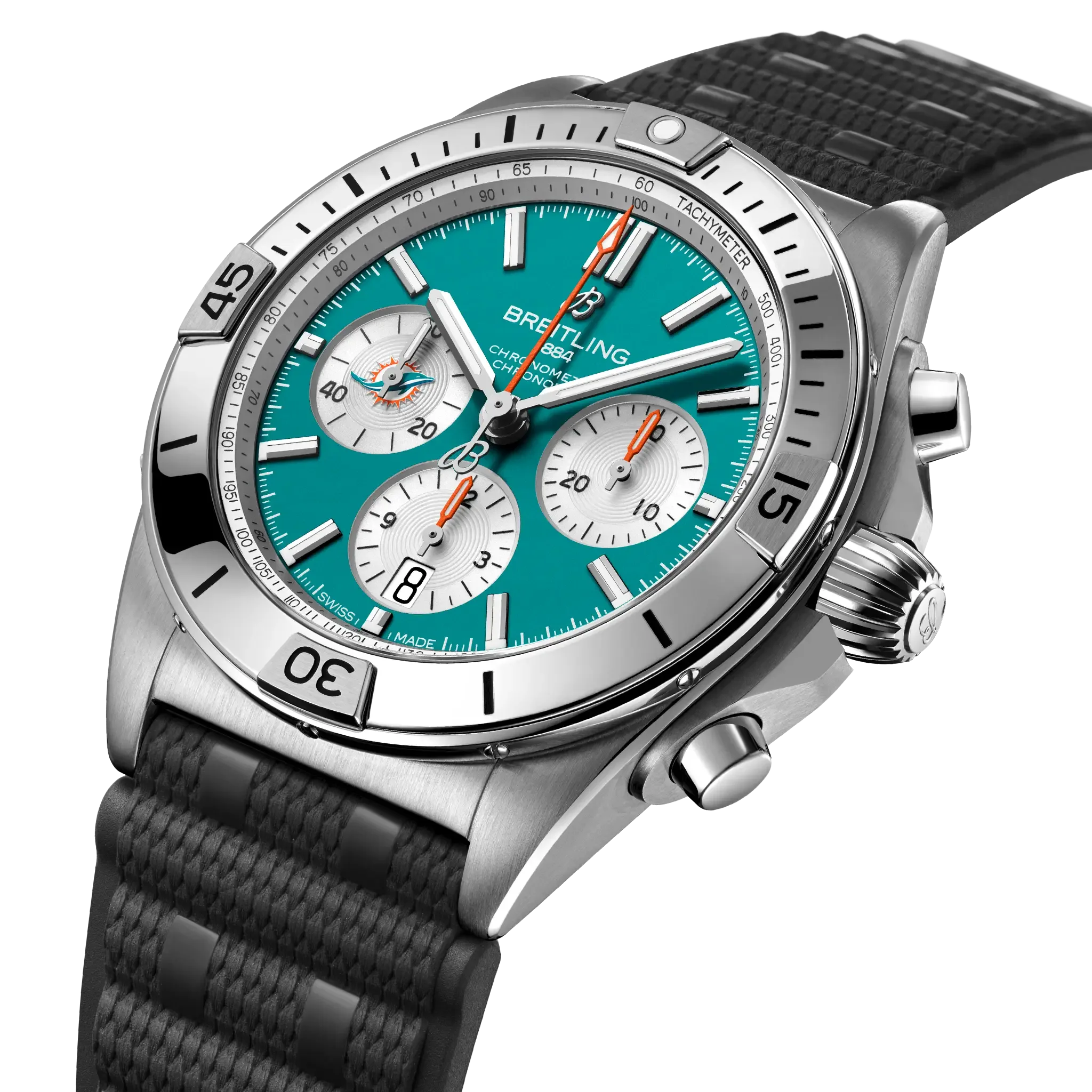 Chronomat B01 42 NFL Miami Dolphins Edition- Stainless Steel 