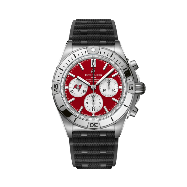 Chronomat B01 42 NFL Tampa Bay Buccaneers Edition- Stainless Steel/ Black - Provident Jewelry