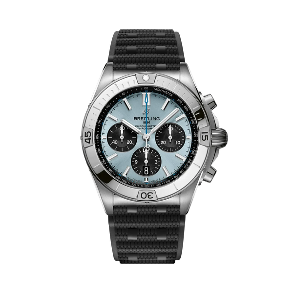 Chronomat B01 42- Stainless Steel & Platinum/ Light Blue Dial - Provident Jewelry