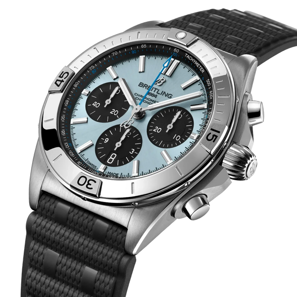Chronomat B01 42- Stainless Steel & Platinum/ Light Blue Dial - Provident Jewelry