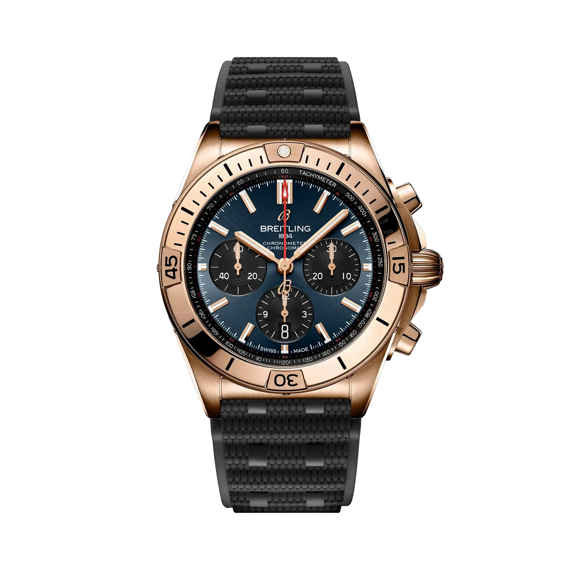 Chronomat B01 42 Super Bowl LVIII- 18k Red Gold/ Black - Provident Jewelry