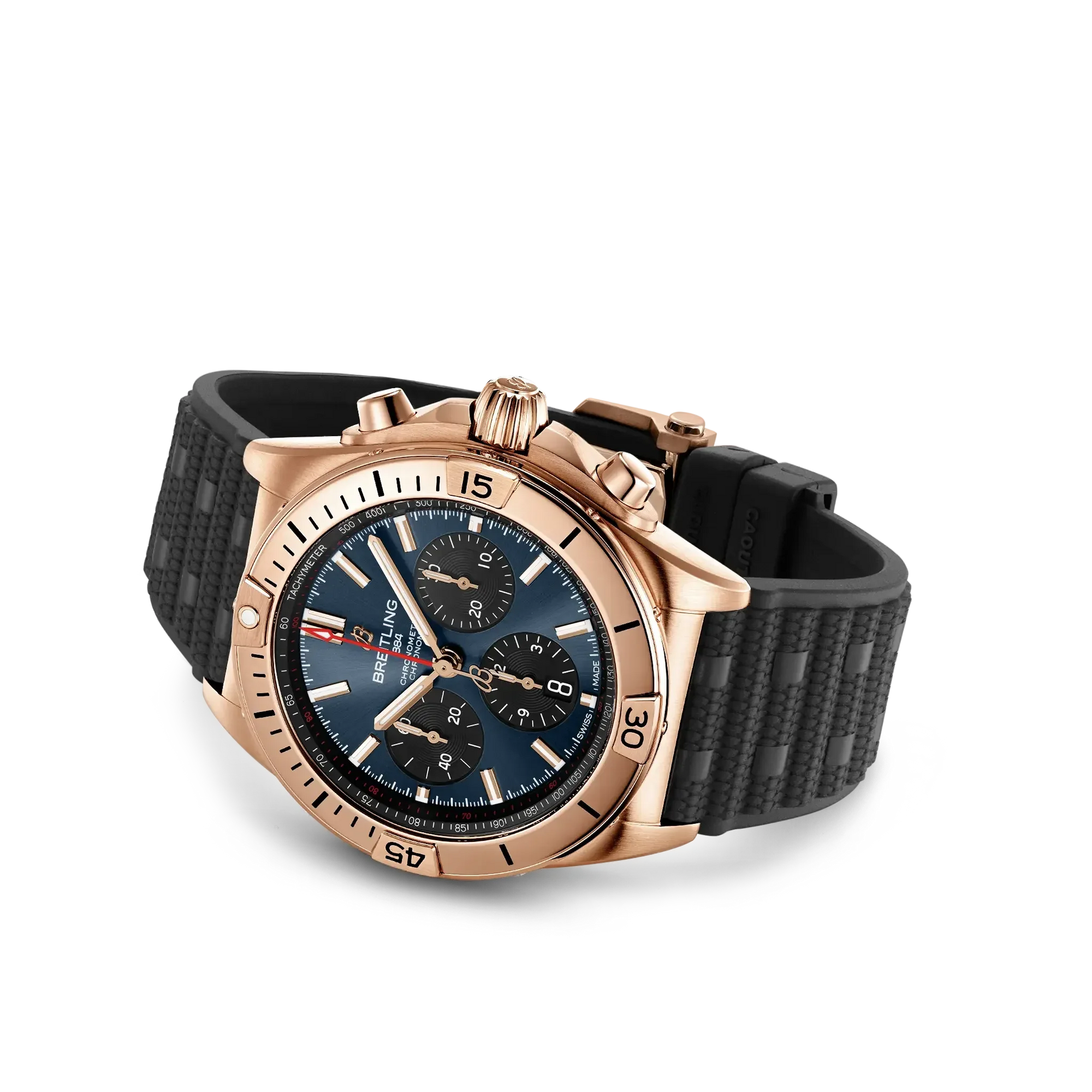 Chronomat B01 42 Super Bowl LVIII- 18k Red Gold/ Black - Provident Jewelry