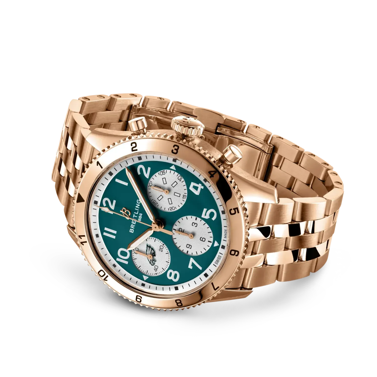 Classic AVI Chronograph 42 Super Bowl LIX Philadelphia Eagles Limited Edition- 18K Red Gold (Available for Pre-Order) - Provident Jewelry
