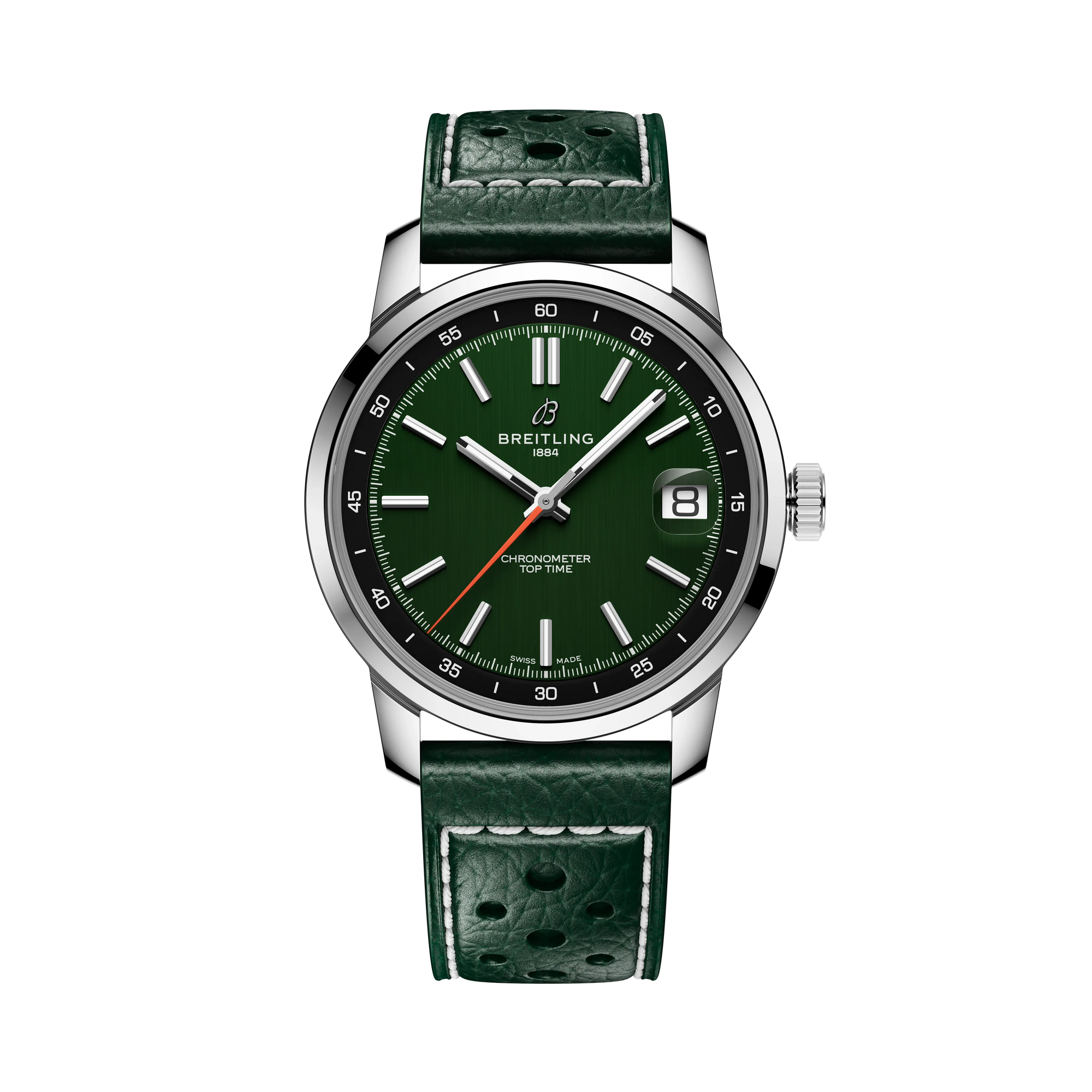 Top Time B31- Green Leather/Green Dial - Provident Jewelry